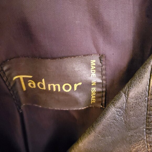 Tadmor Vintage Black Leather Button Front Cropped Jacket Made in Israel Size 40 - Picture 11 of 15